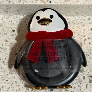 Bath and Body Works Scentportable Visor Clip Freshener Frosted Cranberry Red Bow